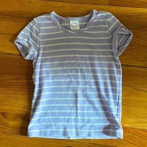 Hanna Andersson lavender striped cotton top